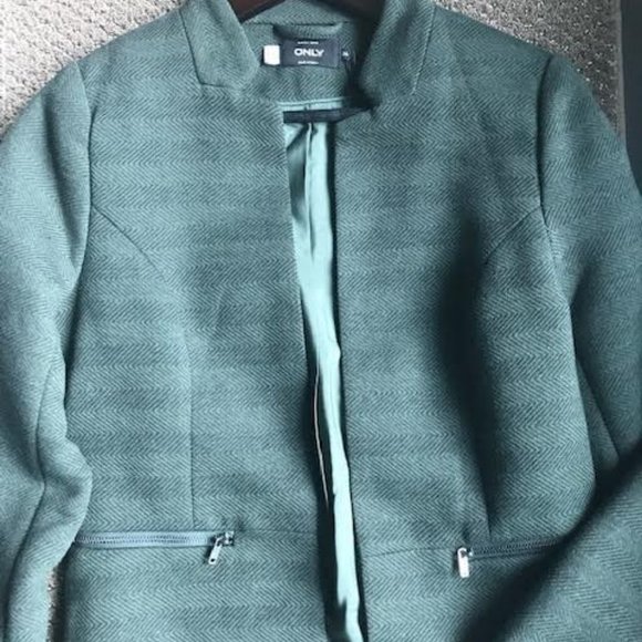 Green Wool Striped Blazer from Only - Picture 2 of 3